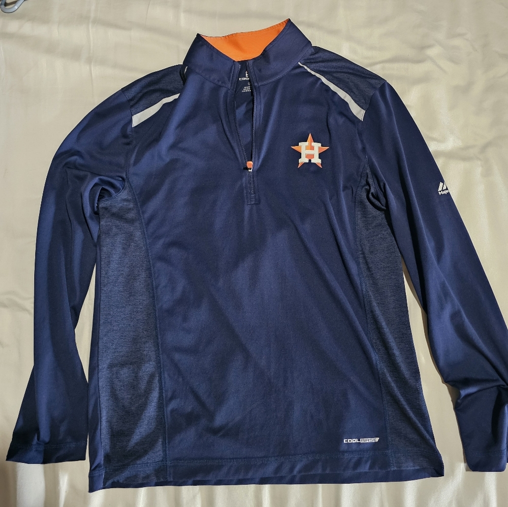 Majestic Navy and Orange Cool Base Pullover